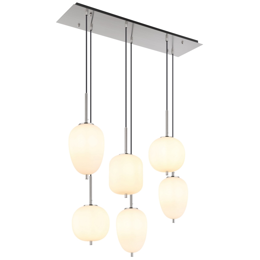 Globo - Lámpara colgante 6xE14/40W/230V cromo brillante