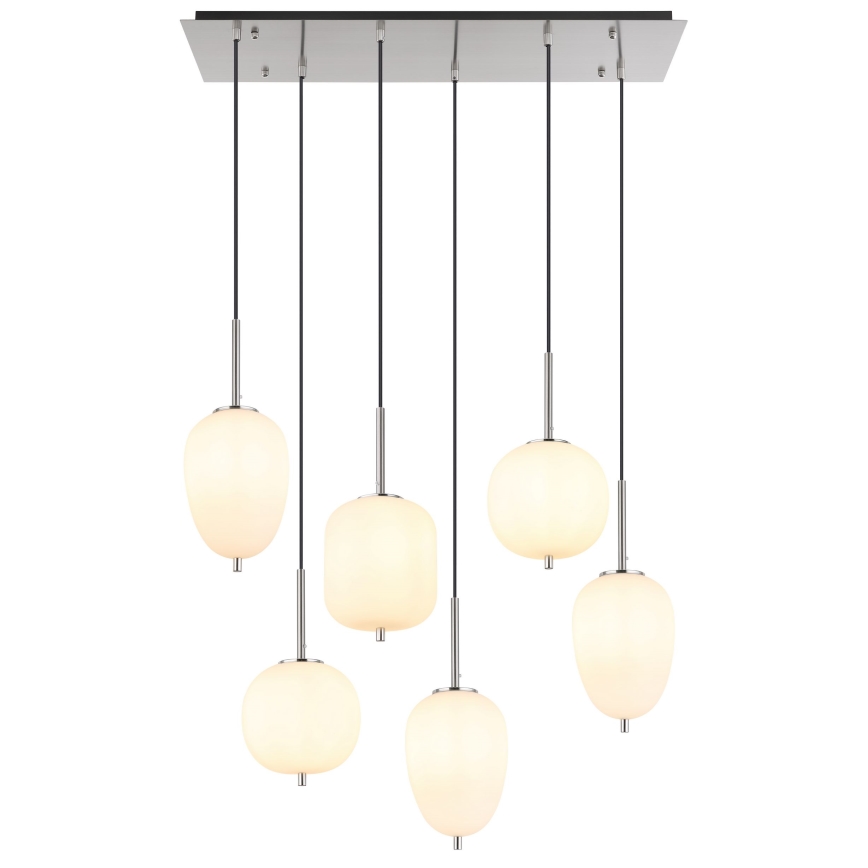 Globo - Lámpara colgante 6xE14/40W/230V cromo brillante