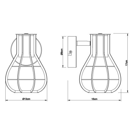 Globo - Foco de pared 1xE27/40W/230V