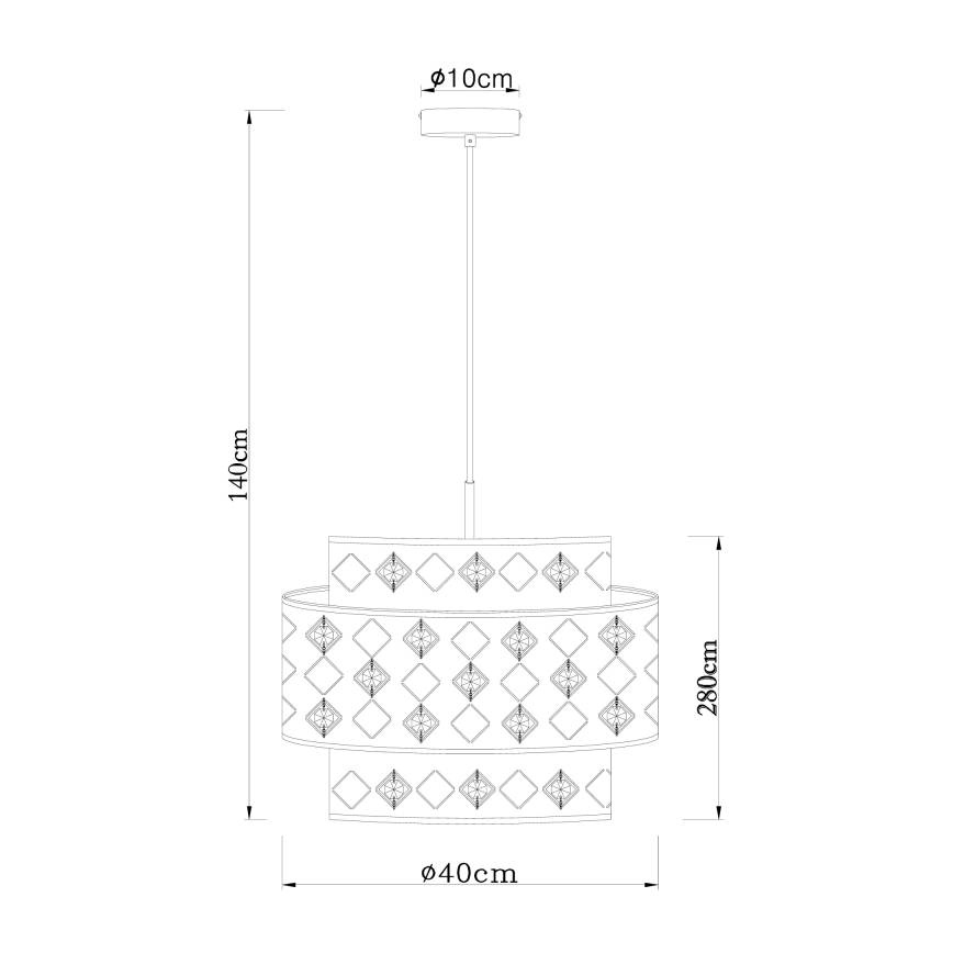Globo 15448H1 - Lámpara colgante ABBEY 1xE27/60W/230V