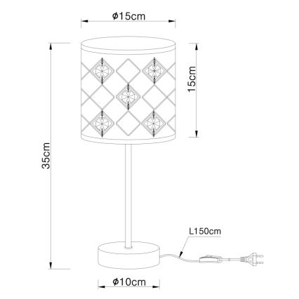 Globo - Lámpara de mesa 1xE14/40W/230V