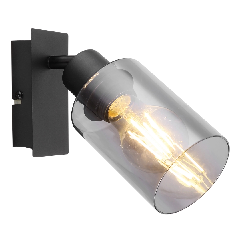 Globo - Foco de pared 1xE27/15W/230V negro