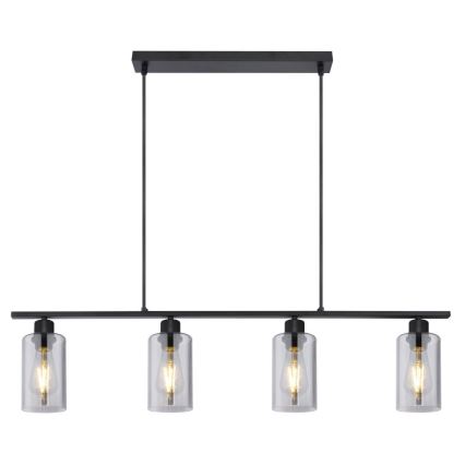 Globo - Lámpara colgante 4xE27/60W/230V negro
