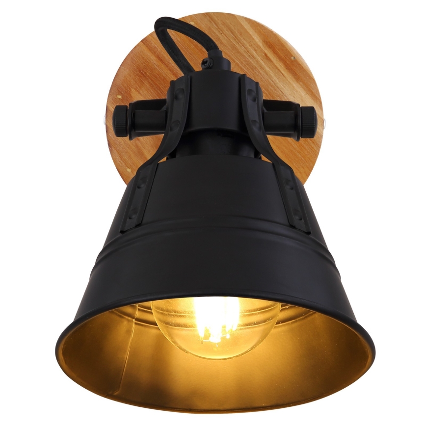 Globo - Foco de pared 1xE27/60W/230V abeto