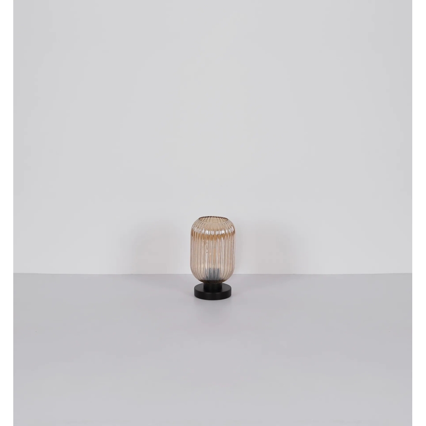 Globo - Lámpara de mesa 1xE27/40W/230V marrón