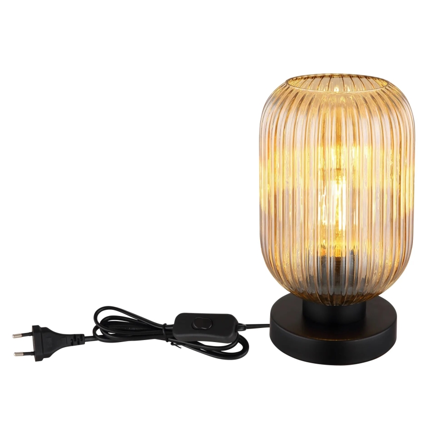 Globo - Lámpara de mesa 1xE27/40W/230V marrón