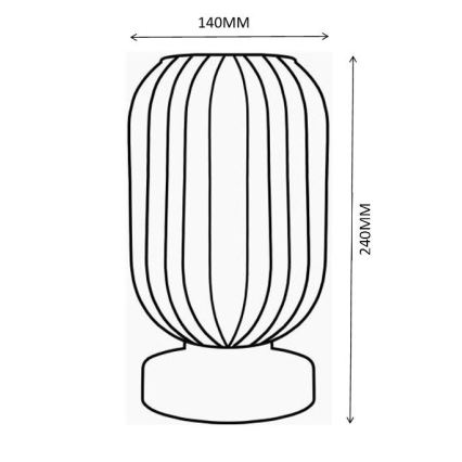 Globo - Lámpara de mesa 1xE27/40W/230V marrón