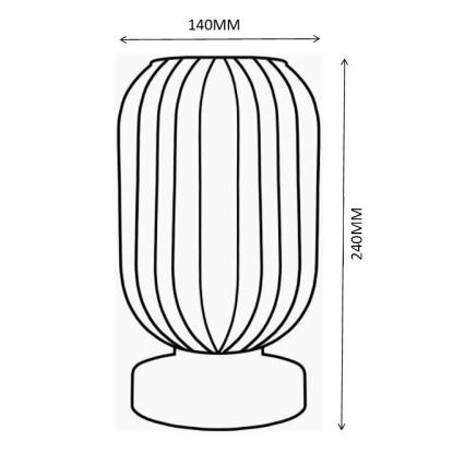 Globo - Lámpara de mesa 1xE27/40W/230V verde