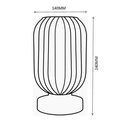 Globo - Lámpara de mesa 1xE27/40W/230V gris