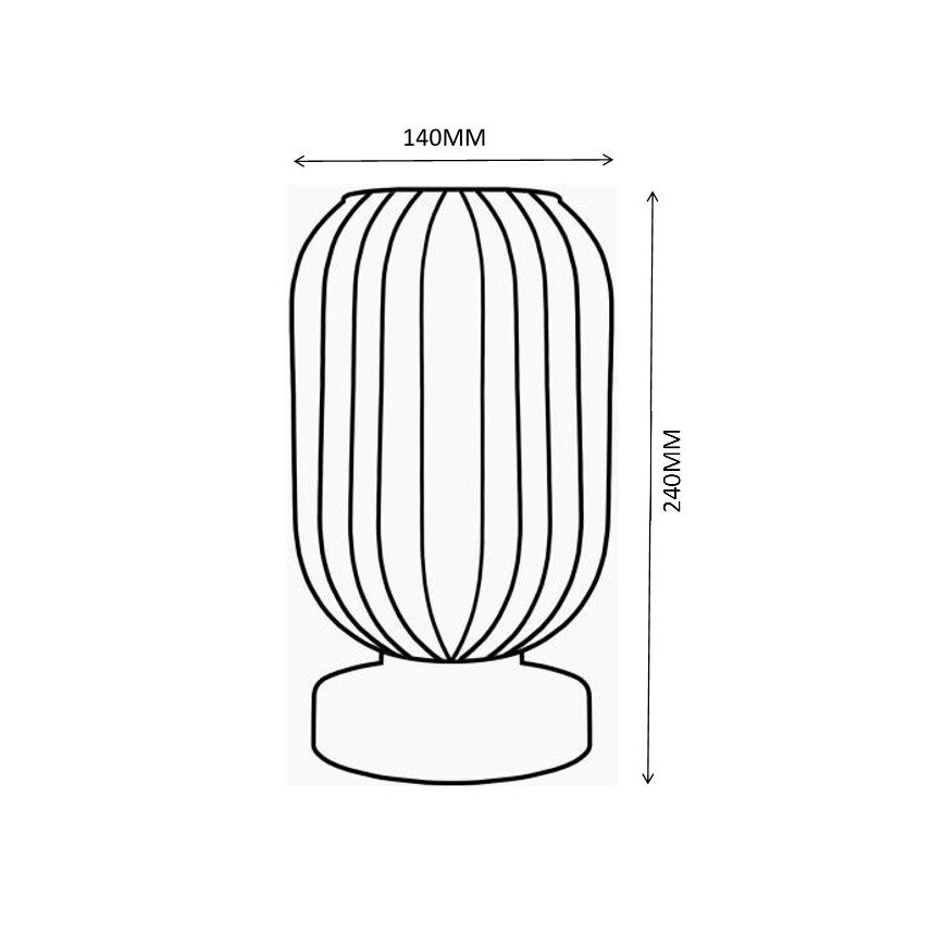Globo - Lámpara de mesa 1xE27/40W/230V gris