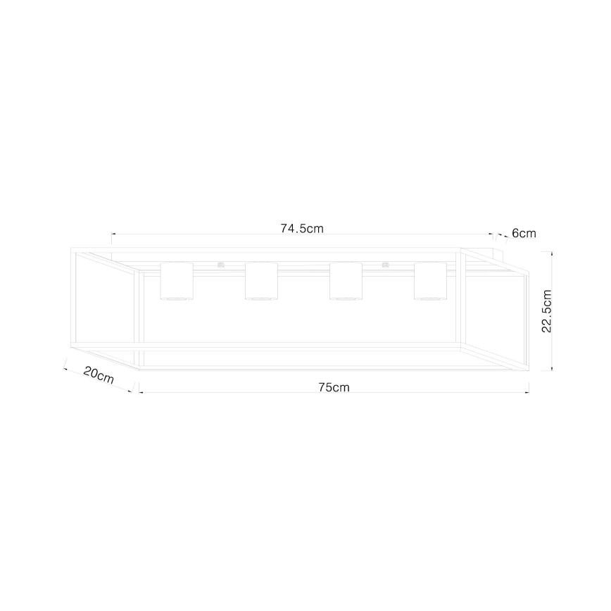 Globo - Lámpara de techo 4xE27/60W/230V