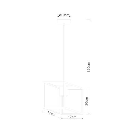 Globo - Lámpara colgante 1xE27/60W/230V