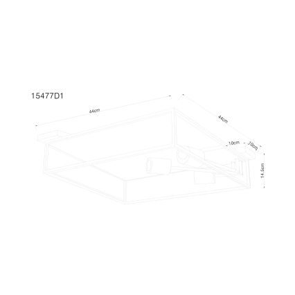 Globo - Lámpara de techo 3xE27/60W/230V