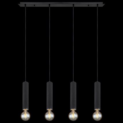 Globo - Lámpara colgante 4xE27/60W/230V madera negra