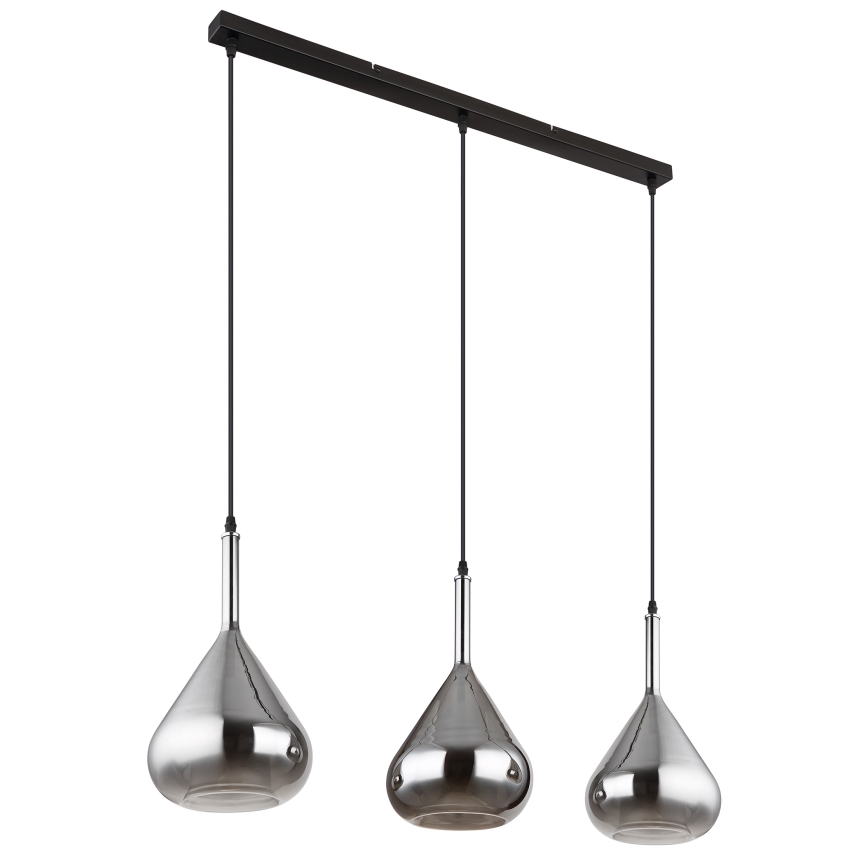 Globo - Lámpara colgante 3xE27/60W/230V negro