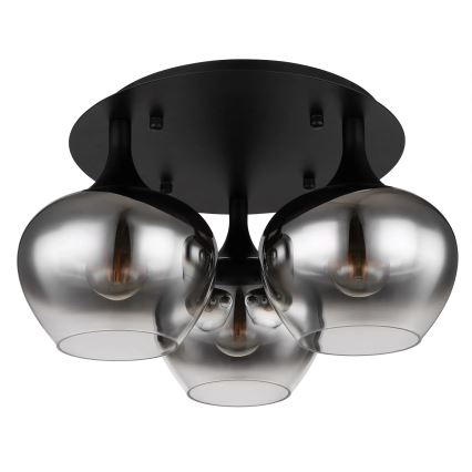 Globo - Lámpara de techo 3xE27/40W/230V negro
