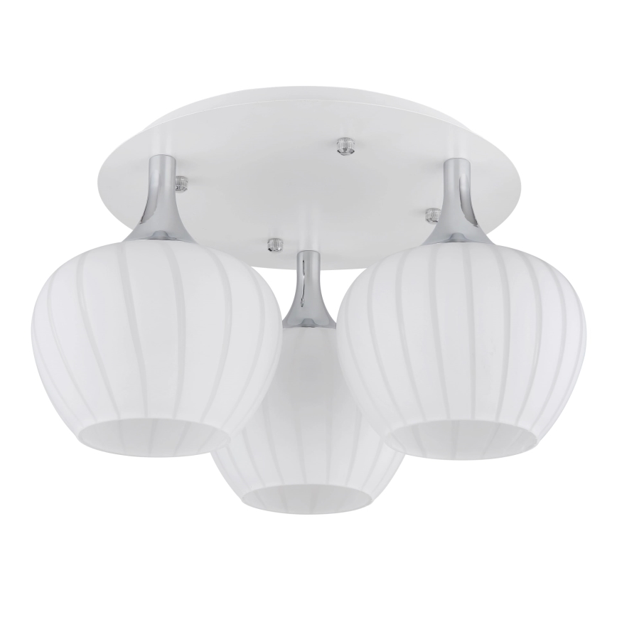 Globo - Lámpara de techo 3xE27/40W/230V blanco