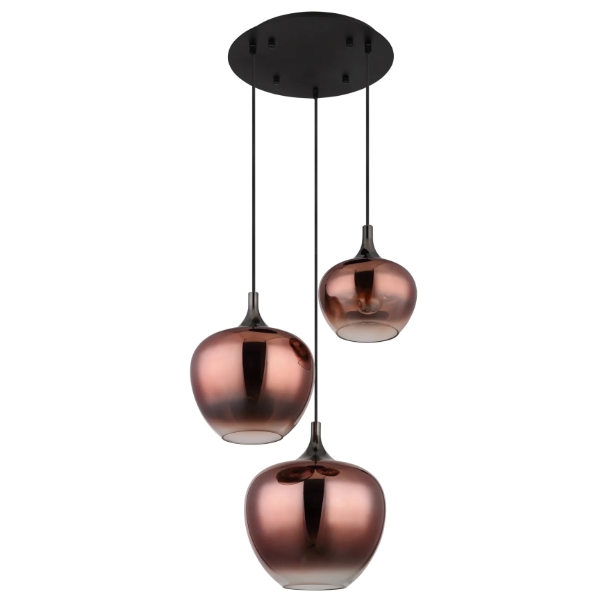 Globo - Lámpara colgante 3xE27/40W/230V cobre
