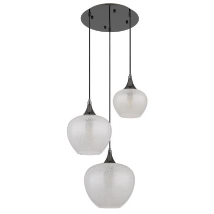 Globo - Lámpara colgante 3xE27/40W/230V blanco/antracita