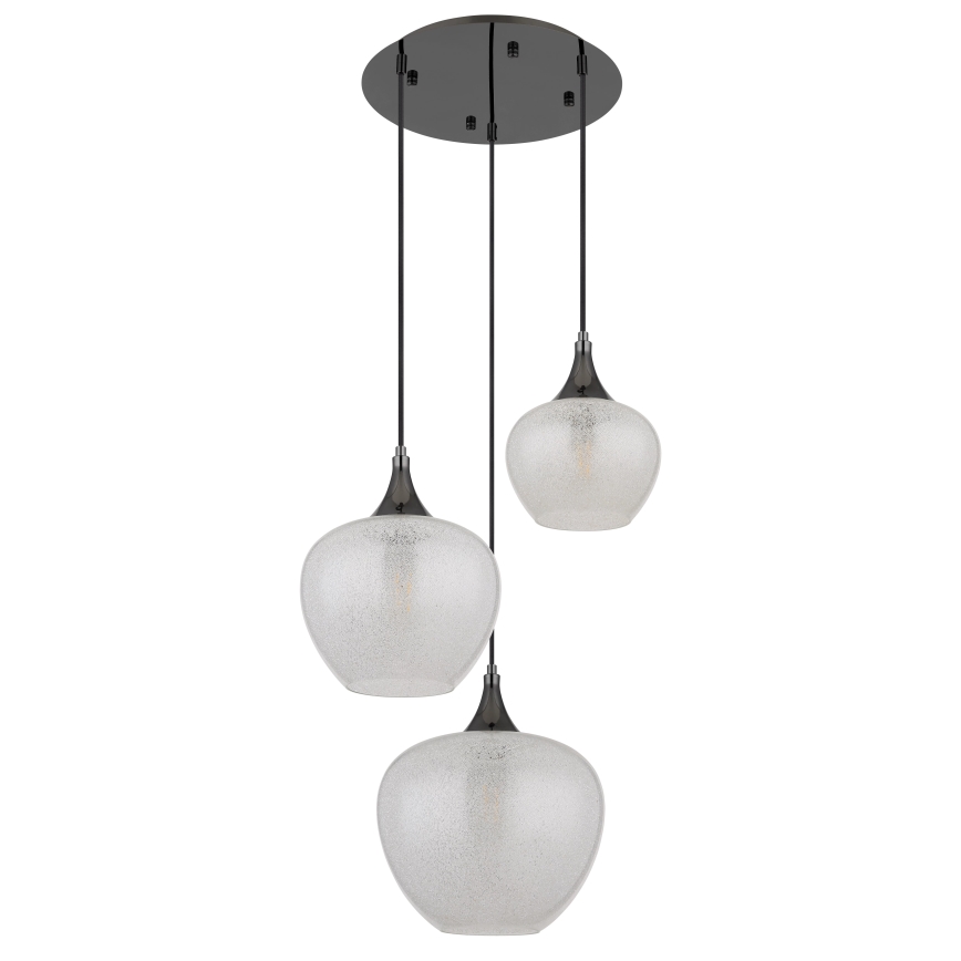 Globo - Lámpara colgante 3xE27/40W/230V blanco/antracita