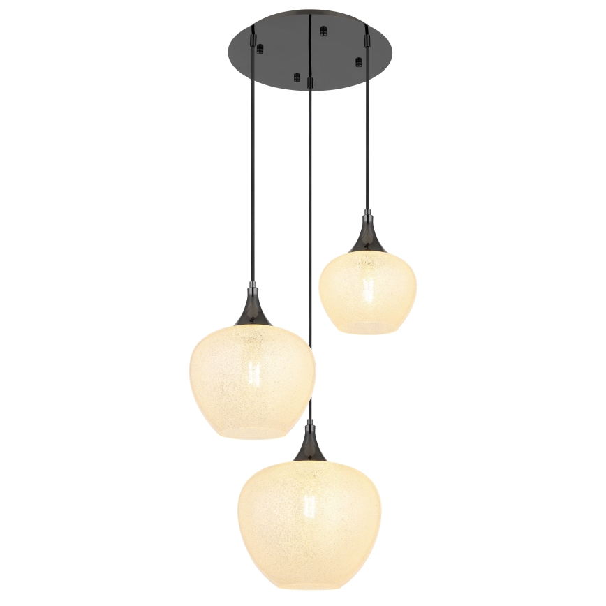 Globo - Lámpara colgante 3xE27/40W/230V blanco/antracita