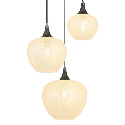 Globo - Lámpara colgante 3xE27/40W/230V blanco/antracita