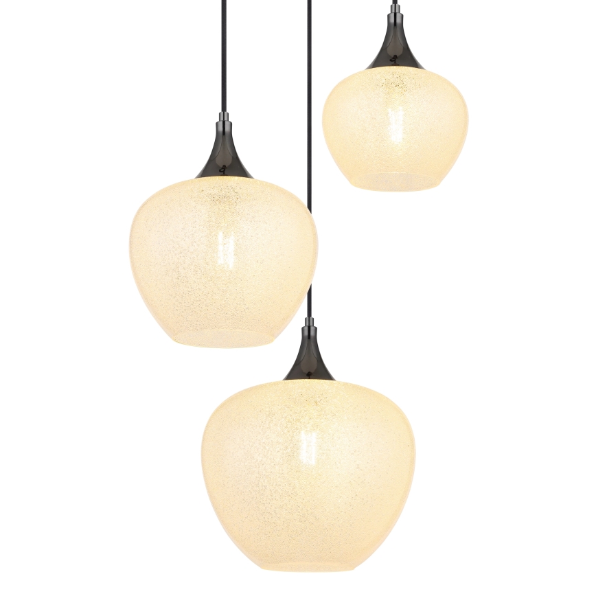 Globo - Lámpara colgante 3xE27/40W/230V blanco/antracita