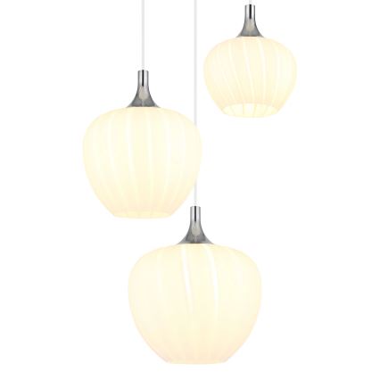 Globo - Lámpara colgante 3xE27/40W/230V blanco