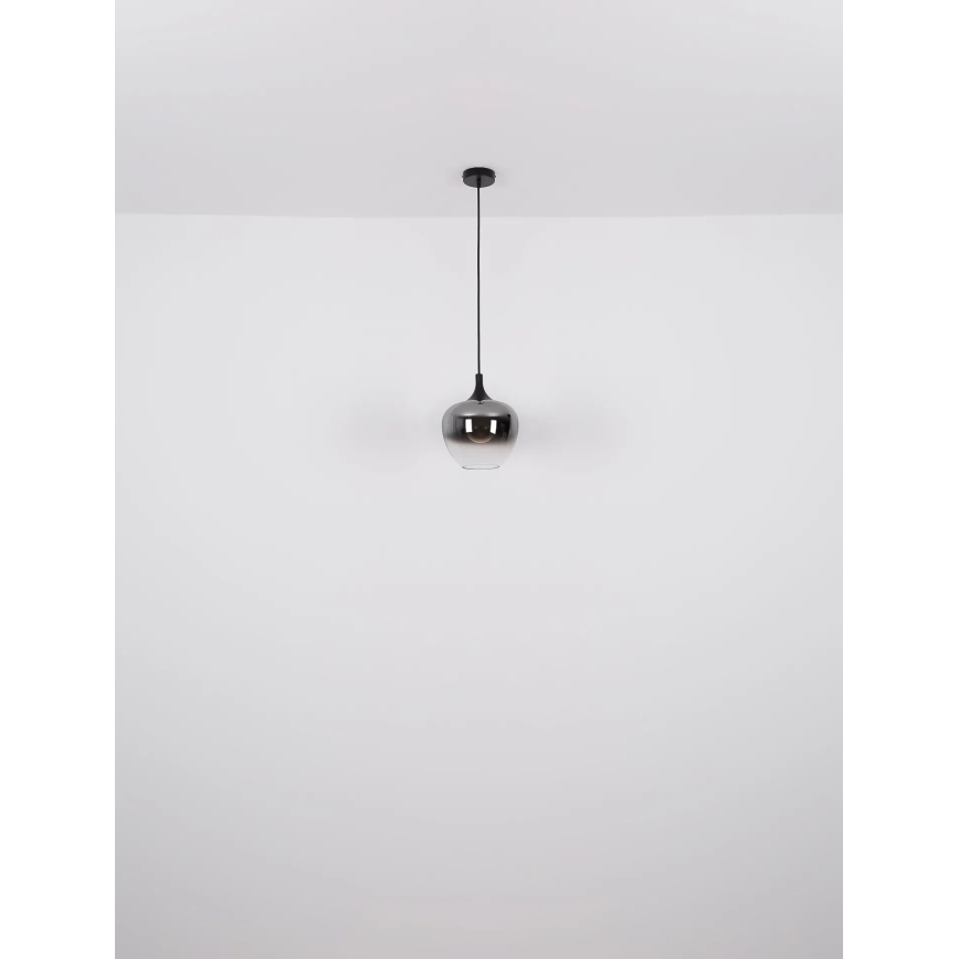 Globo - Lámpara colgante 1xE27/40W/230V diá. 24 cm negro