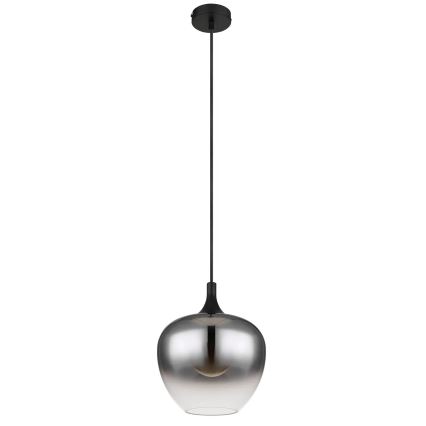 Globo - Lámpara colgante 1xE27/40W/230V diá. 24 cm negro