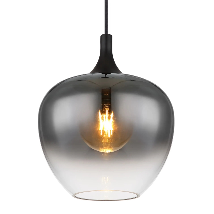 Globo - Lámpara colgante 1xE27/40W/230V diá. 24 cm negro