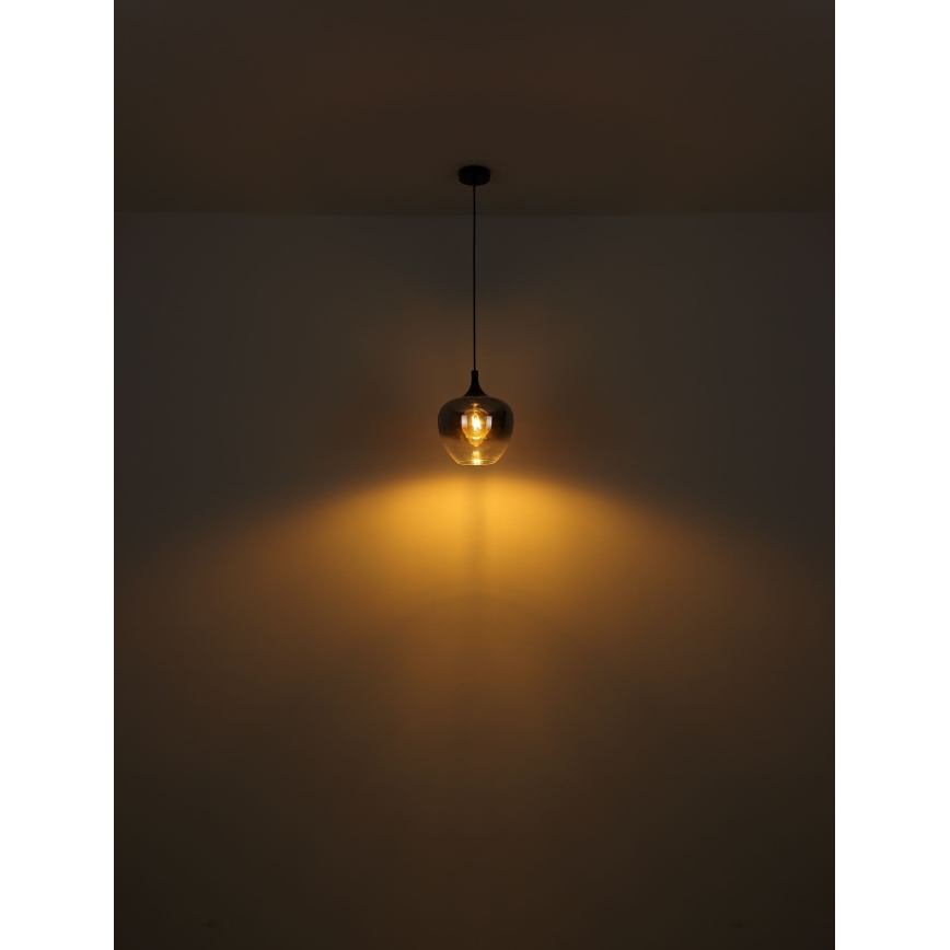 Globo - Lámpara colgante 1xE27/60W/230V diá. 29 cm negro