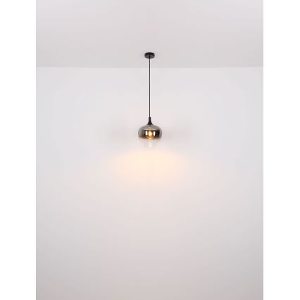 Globo - Lámpara colgante 1xE27/60W/230V diá. 29 cm negro