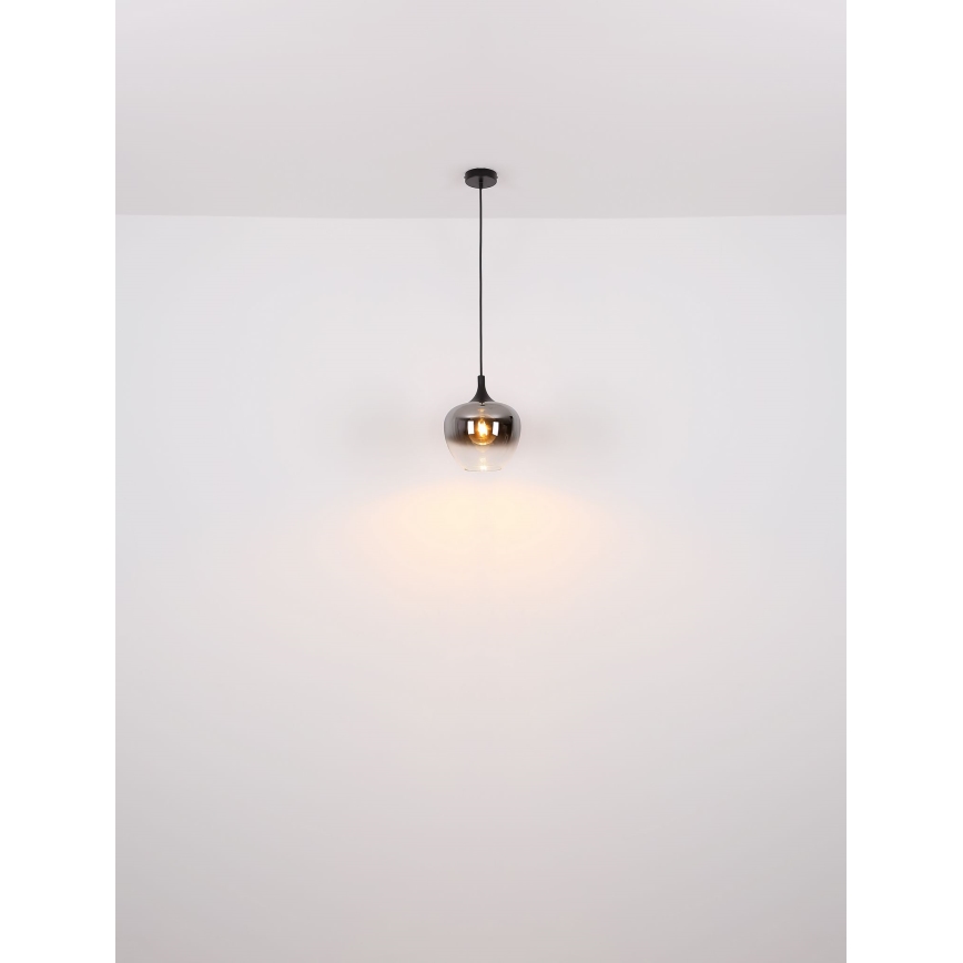 Globo - Lámpara colgante 1xE27/60W/230V diá. 29 cm negro