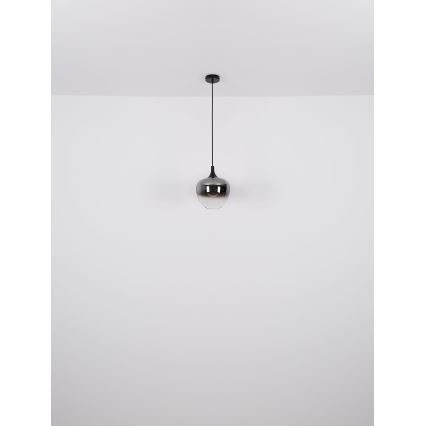 Globo - Lámpara colgante 1xE27/60W/230V diá. 29 cm negro