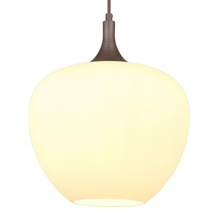 Globo - Lámpara colgante 1xE27/60W/230V diá. 29 cm blanco/marrón