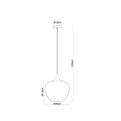Globo - Lámpara colgante 1xE27/60W/230V diá. 29 cm blanco