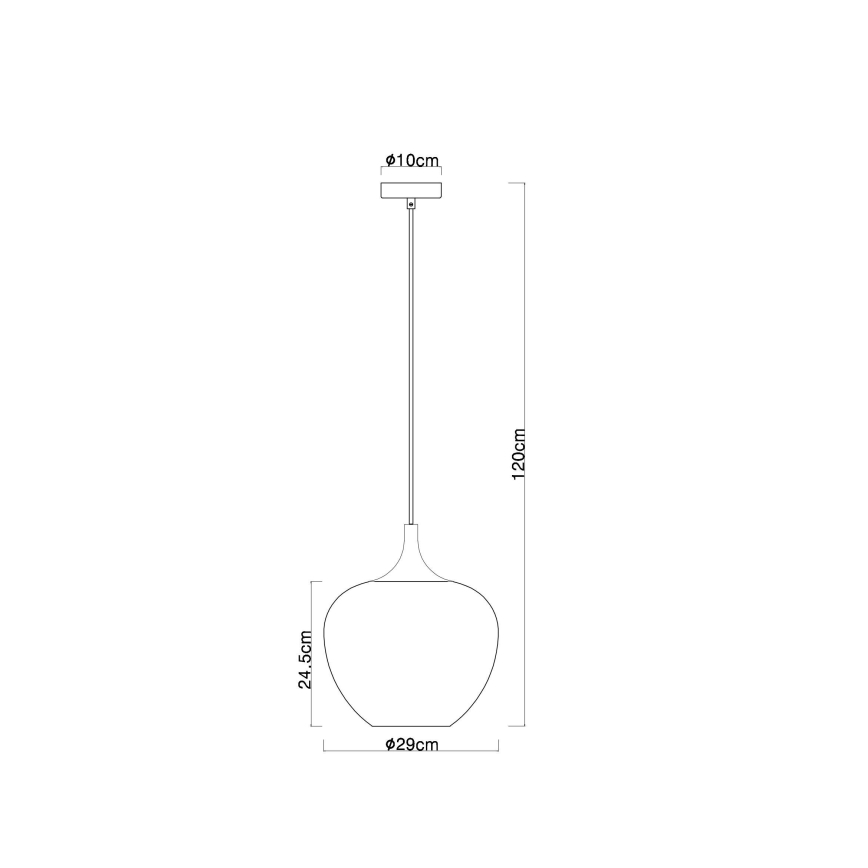 Globo - Lámpara colgante 1xE27/60W/230V diá. 29 cm blanco