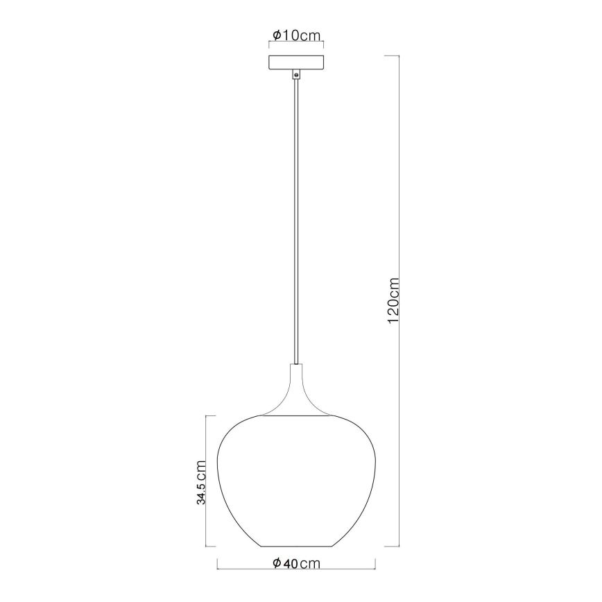 Globo - Lámpara colgante 1xE27/60W/230V diá. 40 cm cobre