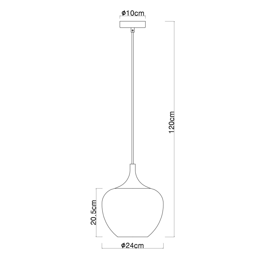 Globo - Lámpara colgante 1xE27/60W/230V diá. 24 cm cobre