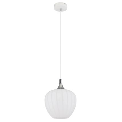 Globo - Lámpara colgante 1xE27/60W/230V diá. 24 cm blanco