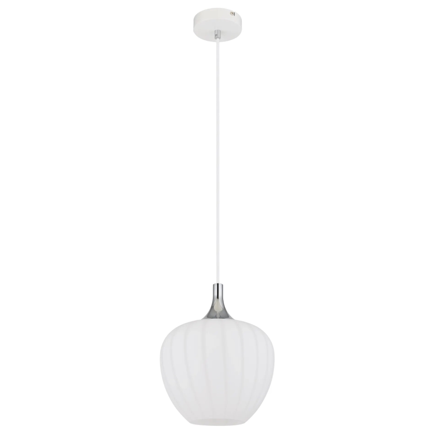 Globo - Lámpara colgante 1xE27/60W/230V diá. 24 cm blanco