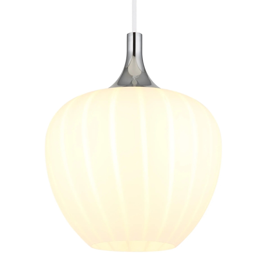 Globo - Lámpara colgante 1xE27/60W/230V diá. 24 cm blanco