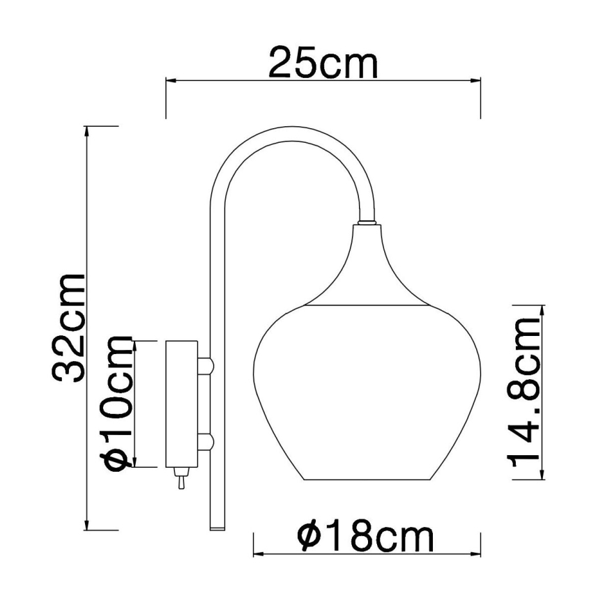 Globo - Aplique 1xE27/40W/230V cobre