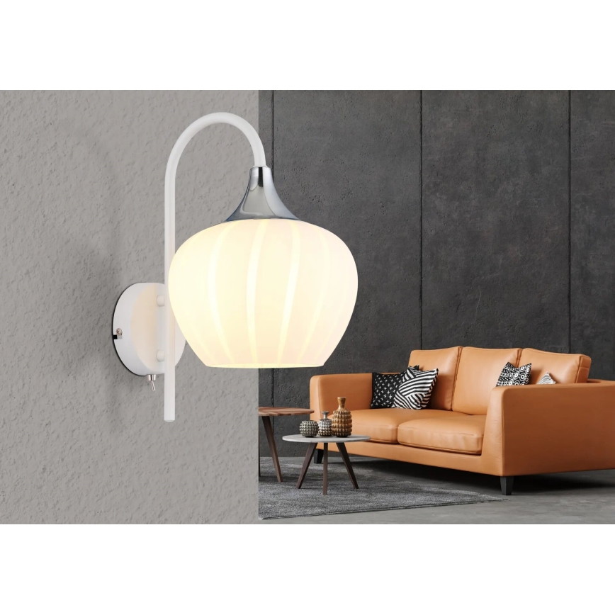 Globo - Aplique 1xE27/40W/230V blanco
