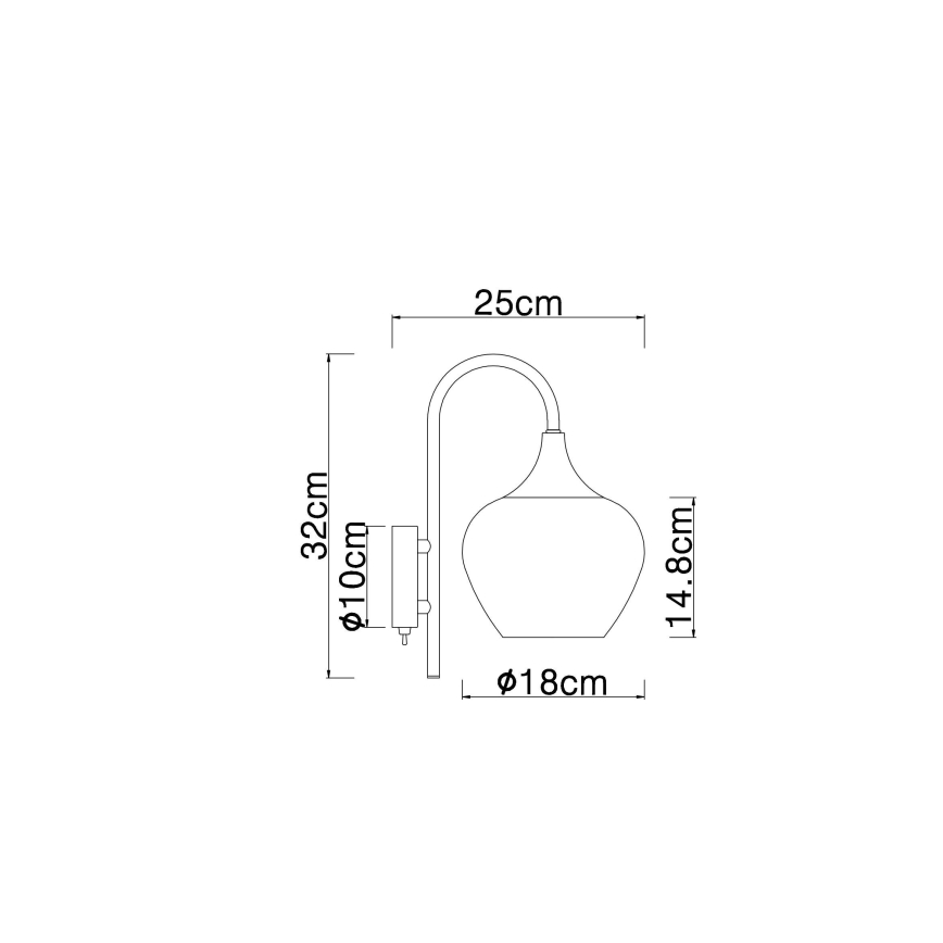 Globo - Aplique 1xE27/40W/230V blanco
