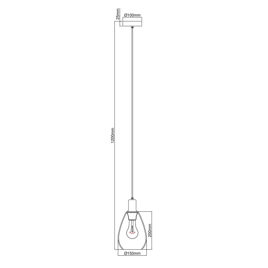 Globo - Lámpara colgante 1xE27/40W/230V latón