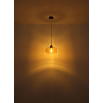 Globo - Lámpara colgante 1xE27/40W/230V diá. 28 cm transparente