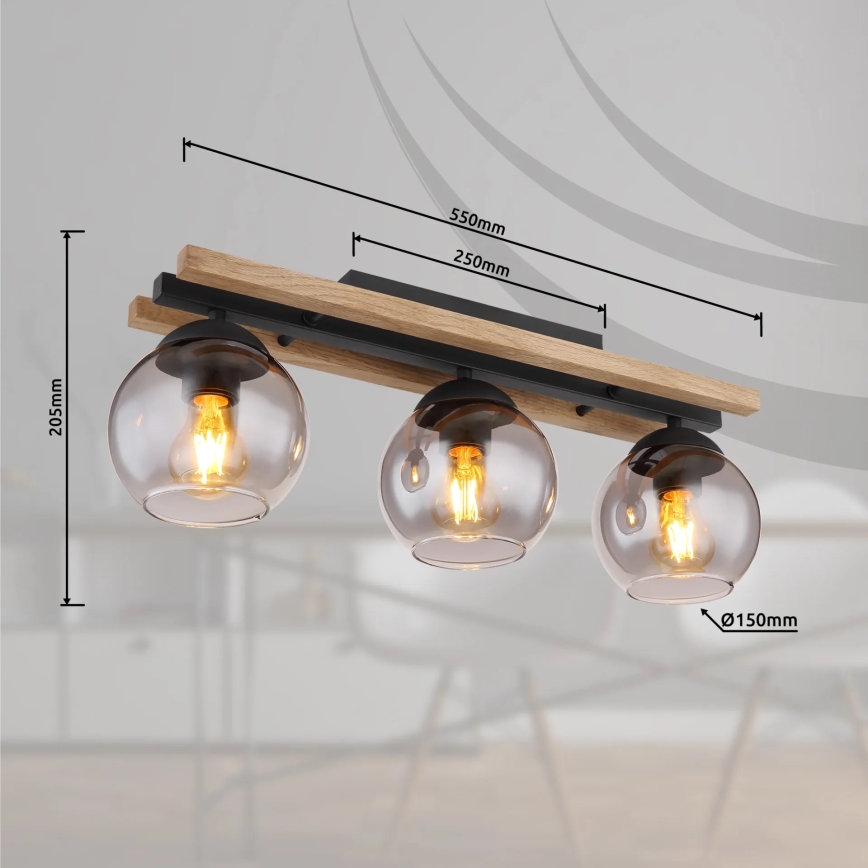 Globo - Lámpara de techo 3xE27/25W/230V