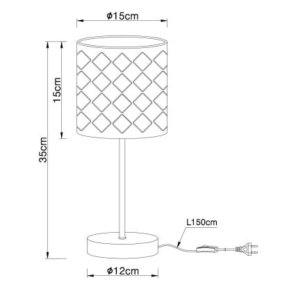 Globo - Lámpara de mesa 1xE14/40W/230V